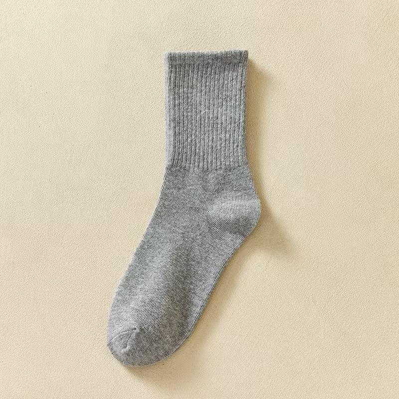 Male Spring and Summer Stripe Two Bar College Style Leisure Sports Tube Socks