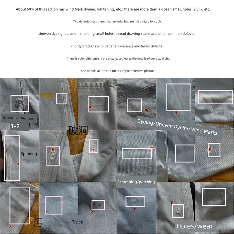 

Foreign Trade Original Order Lim * E Russian Single Straight High Waist Washed Blue and White Distressed American Wide Leg Thin Jeans Trousers Read the map 44