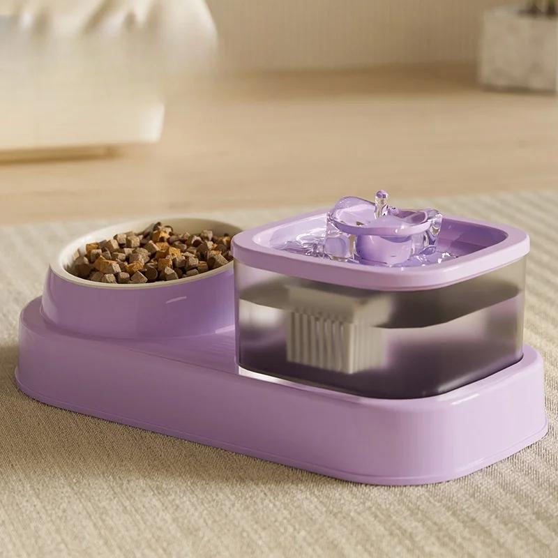 

Рециркуляционная фильтрующая поилка для кошек, 2 в 1, фонтан для домашних животных, автоматический фильтр, USB, электрическая бесшумная поилка для кошек, миска, кормушка для домашних животных Plastic bowl фиолетовый
