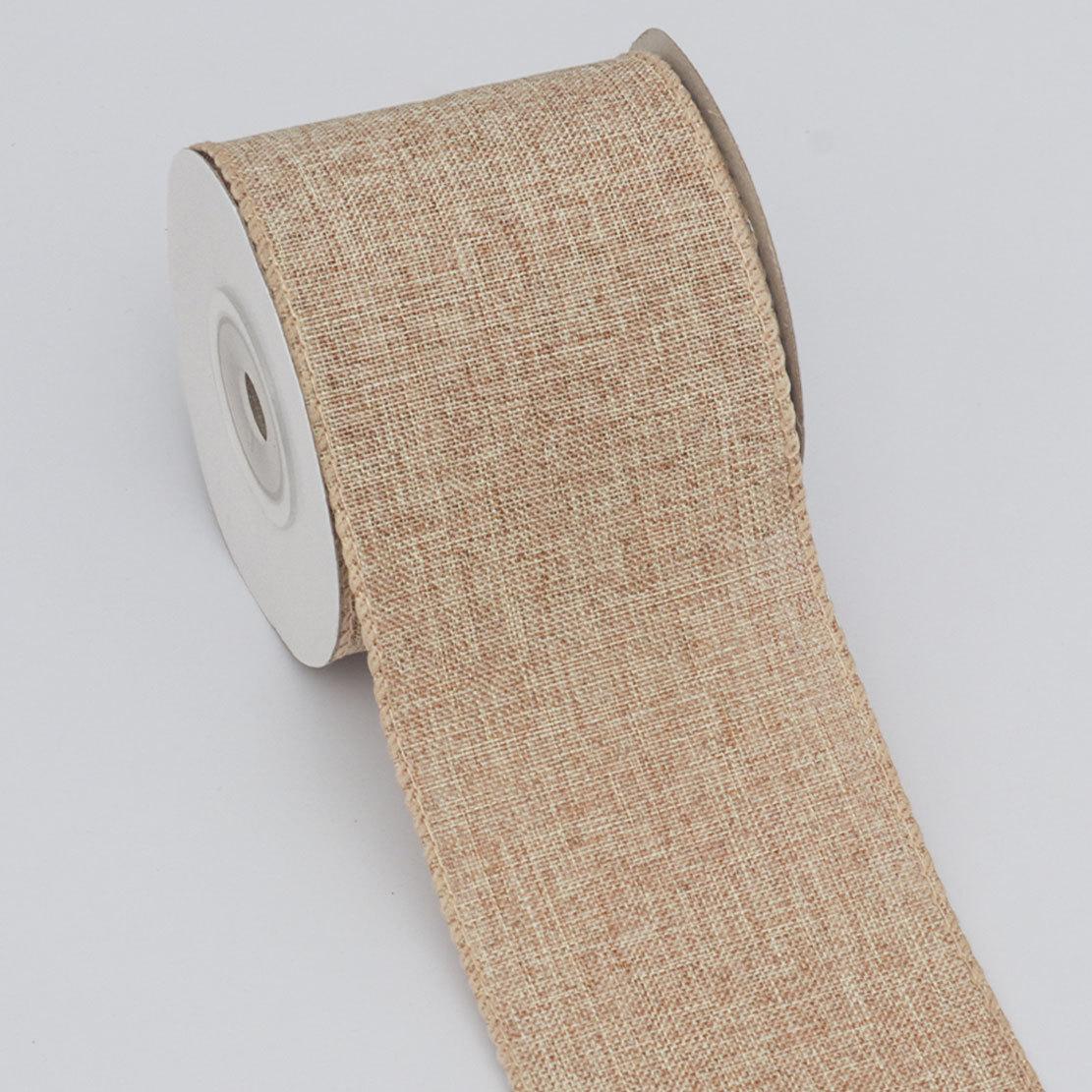 

Декоративна романтична та затишна суцільна кольорова різдвяна прикраса Стрічка Плед Стрічка Стрічка з імітацією коноплі Стрічка з дроту з імітацією стрічки з коноплі 6.5cm*10 yards