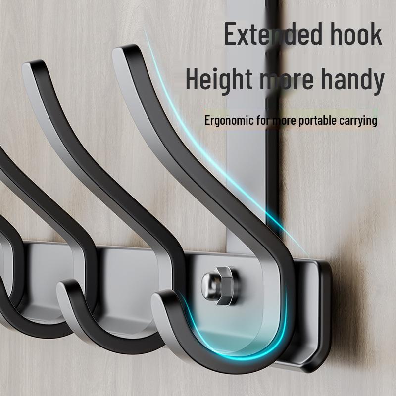 Wind Door Hook: No-Punch Clothes Hanger & Storage Rack for Entrance or Bedroom