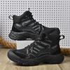Comfortable Men's Hiking Boots Casual Sneakers Daily Walking Travel Shoes Fashionable Treking Footwear Lightweight Mesh Shoes