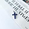 Silver Cross with Sapphire Nano 1.9ct (2140986)