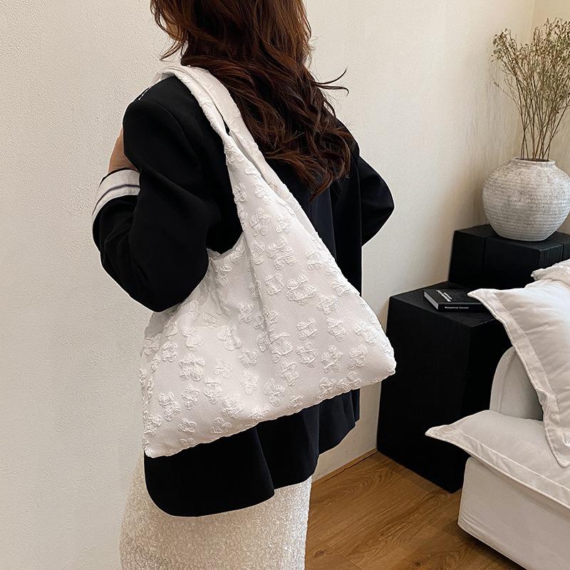 Literary Style Sweet Fashion Texture Simple Casual Shoulder Armpit Bag Trend Lightweight Large Capacity Tote Bag Women's Bag