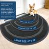 OLANLY Half Circle Door Mat Indoor Outdoor Entrance Waterproof Doormat Sturdy Natural Rubber Easy Clean Patio Porch Entryway Mat