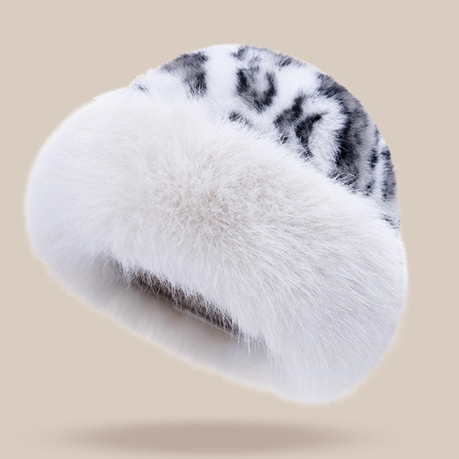 

Women s Thick Warm Woolen Hat, Velvet Basin Hat One Size белый