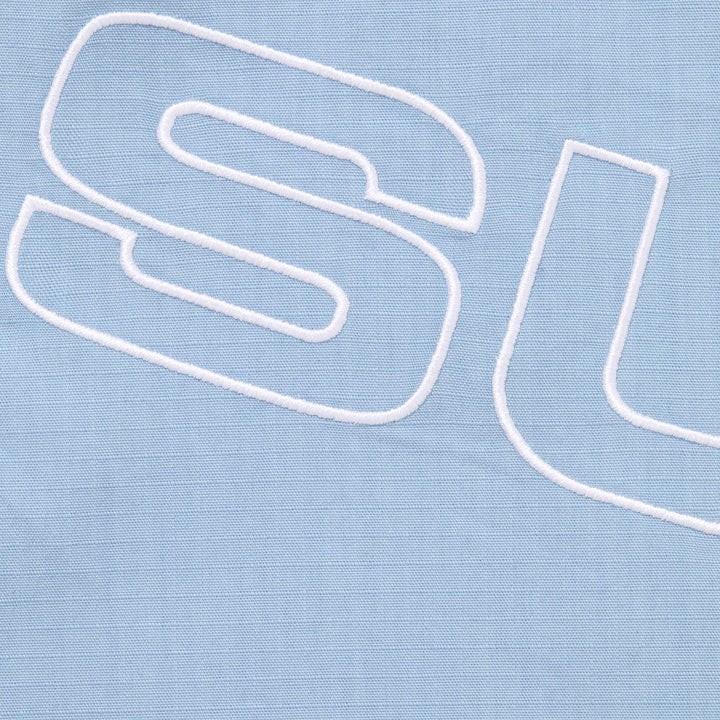 Supreme Spellout Embroidered Ripstop Track Jacket Light Blue