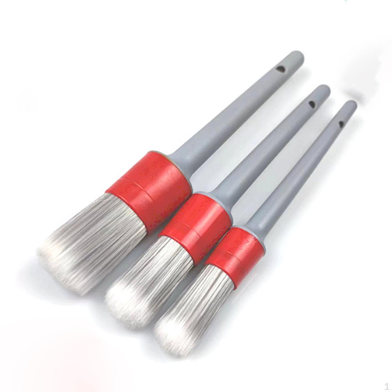 3Pcs Auto Detailing Brush Set Car Interior Cleaner ,Soft ,Sturdy Detail Brushes for