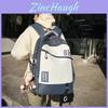 Fashionable Letter Pattern Students Large Capacity Backpack With Pendant For Daily Use