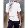 T-shirt Festiva da Donna con Stampa Natalizia - Taglia Europea, Misto Spandex, Girocollo, Poliestere Rayon, Stile Casual, Fantasia Natalizia