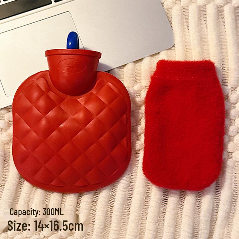 Plush Explosion-Proof Hot Water Bottle for Women, Hand Warmer & Abdominal Warmer, Available in Large and Small Sizes