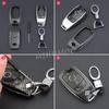 Carbon Fiber Car Key Case Cover Chain for Mercedes-Benz A B C E S G CLS GLB GLC GLE CLA W177 W247 W213 W205 W222 X253 X247 V167