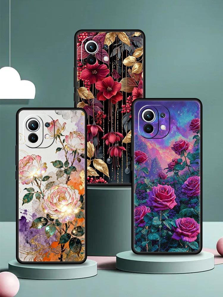 Oil Painting Flowers Pattern Design Phone Case Cover for Xiaomi Mi 17 15 14 13 12 11 Ultra 15T 14T 13T 12T 11T Pro Lite Soft TPU