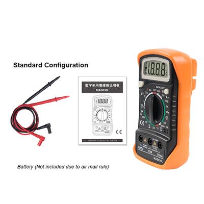 Digital-Multimeter, LCD-Hintergrundbeleuchtung, tragbar, AC/DC-Amperemeter, Voltmeter, Ohm-Spannungsprüfgerät, Multimetro PM830L
