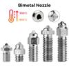 Bimetallic 3D Printer Nozzle HighTemperature Resist Wear Resistant For K1 Volcano/E3DV6/MK8/Neptune 0.4mm 0.6mm 0.8mm