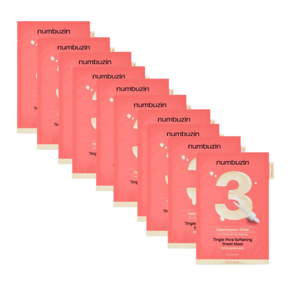 Numbuzin No.3 Pore Care Serum Mask Pack Deep Cleansing & Hydrating Face Mask (10 Sheets)