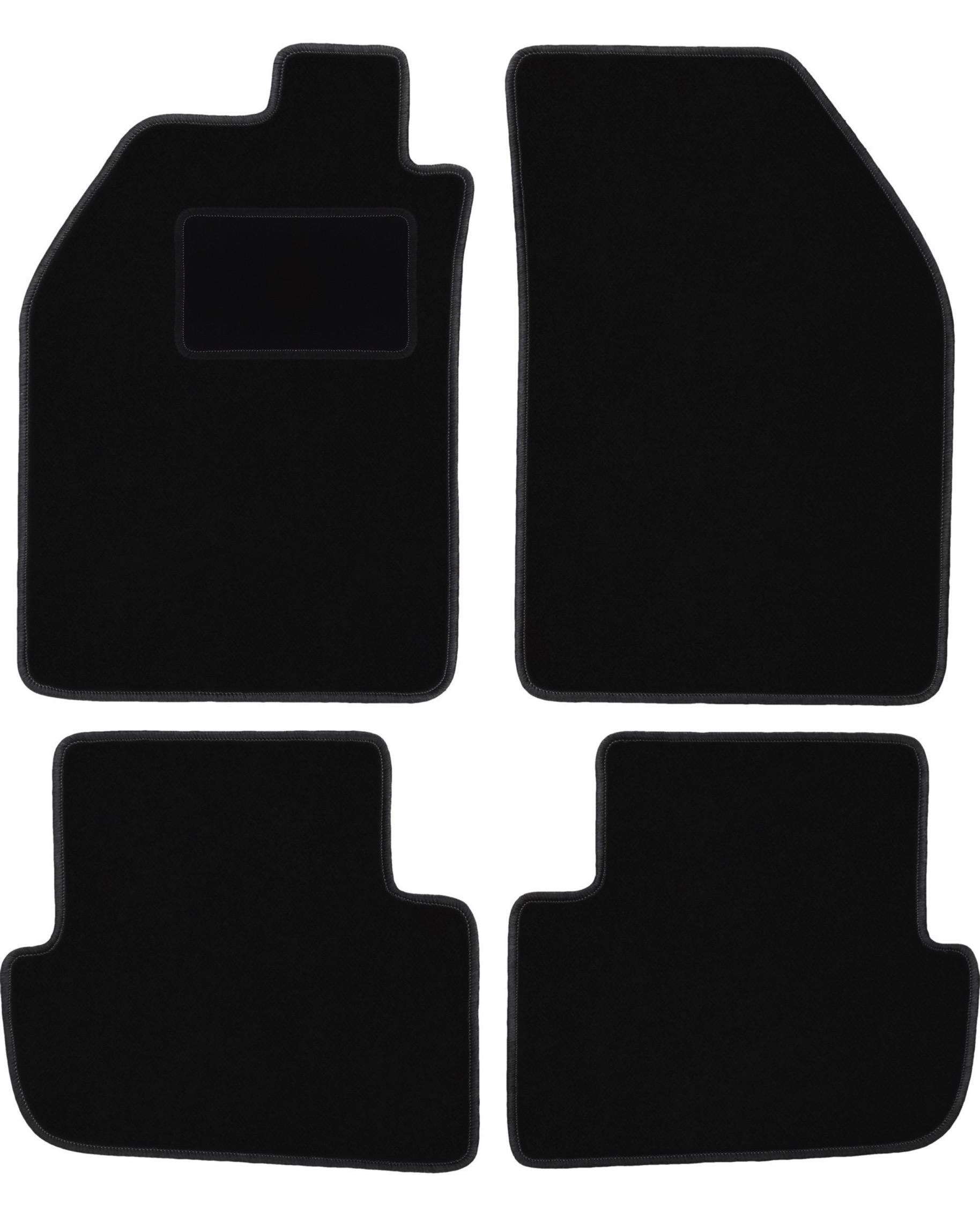 Zwarte velours vloermatten voor: Saab 9000 sedan (1984-1991)