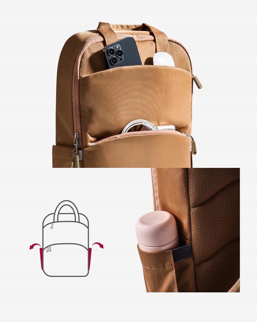 Innostyle Laptop Backpack 15.6 For Plane Waterproof Colorlite 14L Khaki