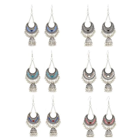 Vintage Women's Bohemian Tassel Hollow Bell Drop Dangle Hook  Earrings Jewelry