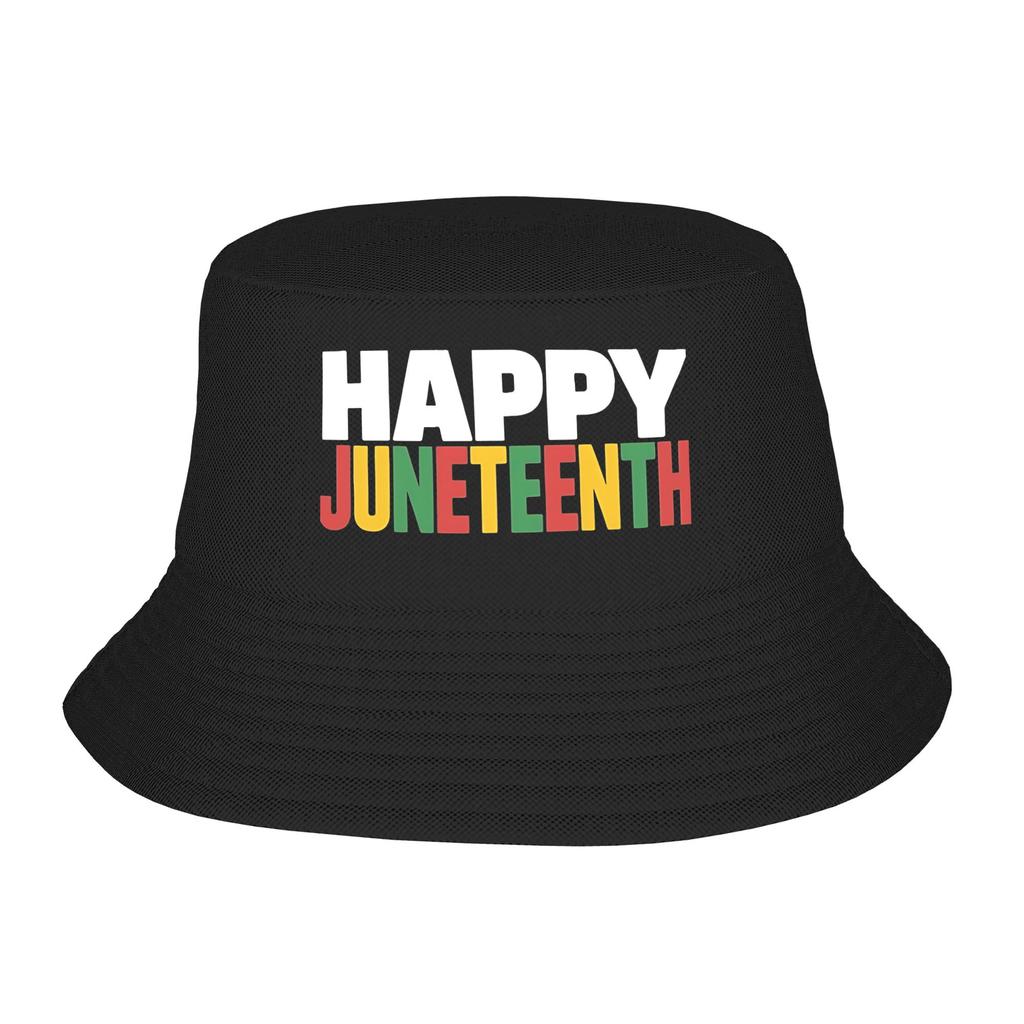 Beach Headwear Juneteenth Day  June th African American Pride Accessories Bucket Hats Unique Unisex  Sun Bob Hats