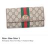 GUCCI Ophidia Canvas With Leather Wallet Unisex Beige Brown 557803-9U8KT-8748