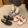 Bowknot Suede Mary Jane Shoes New Autumn Winter Women's Flats Cute Versatile Plush Fur Loafers Casual Slip On Shoes for Women