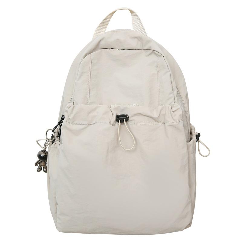 

Нейлоновый рюкзак для женщин, легкий рюкзак для мужчин, рюкзак для путешествий и отдыха на природе, большой емкости бежевый