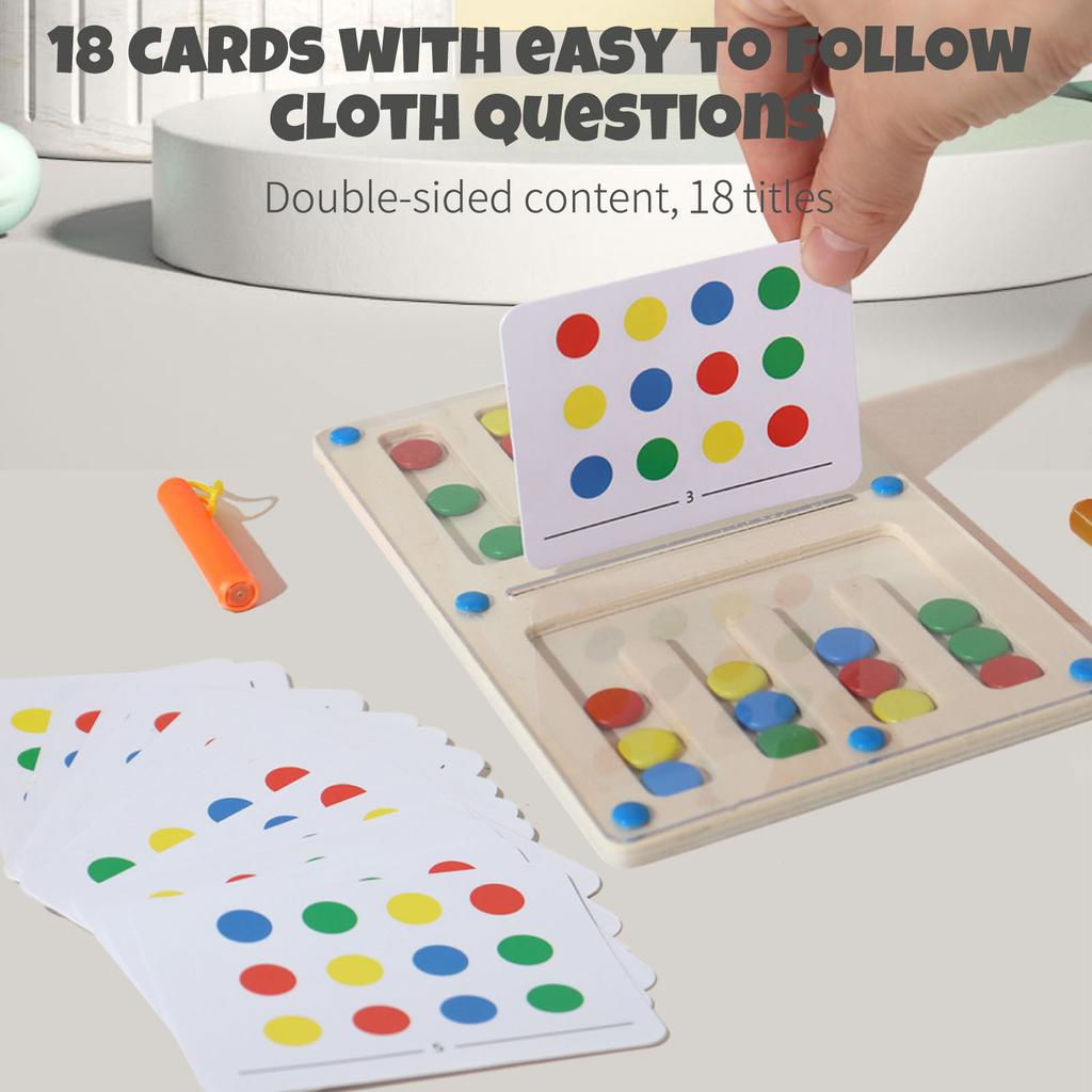 Four Color Walking Game Chess Single&Double Maze Battle Game Logical Thinking Training Montessori Early Education Puzzle Toys