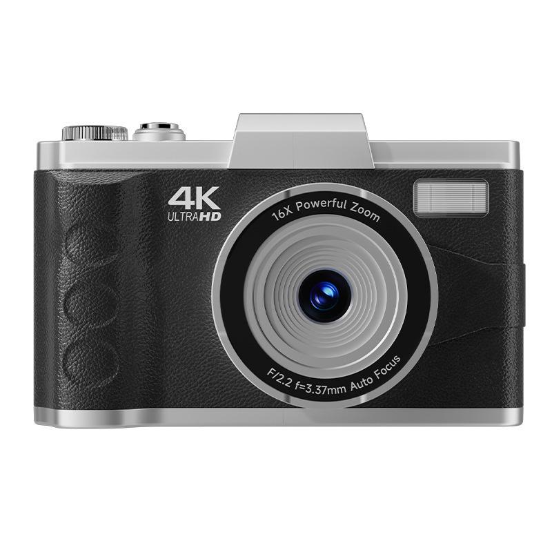 4K HD Retro Digital Camera, 64MP, Dual Lens, 16x Optical Zoom, Ideal for Student Photography