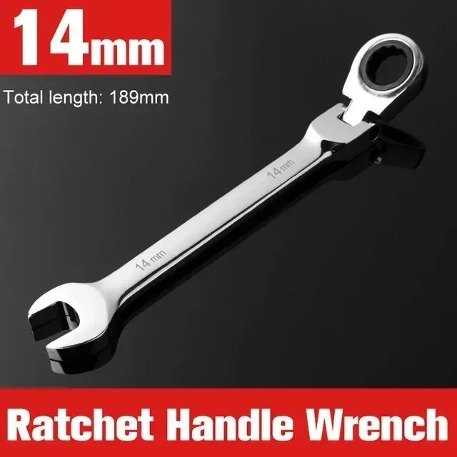 1PCS 8mm-17mm Fast And Labor-Saving Dual-Use Open-Ended Universal 72-Tooth Ratchet Wrench Movable Head Open Plummer