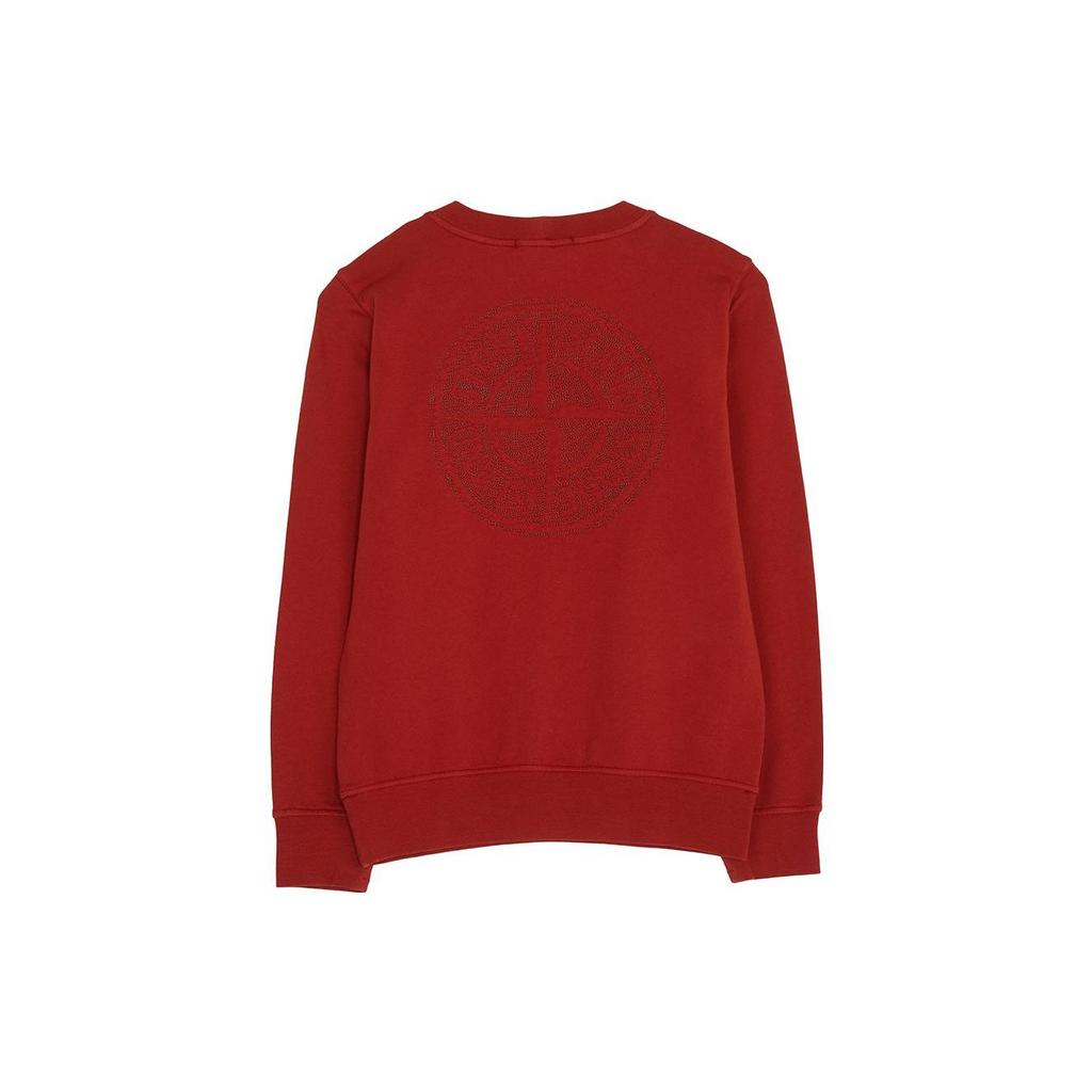 STONE ISLAND Sweatshirt With Round Neck Graphic Print Long Sleeve Kids Tops Red 781662044-V0015