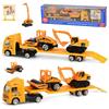 Children's Mini Alloy Inertial Car Set with Sliding Trailer Models