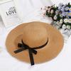 Summer Big Wide Brim Foldable Visors Beach Hat Summer Bow Cap Straw Cap Sun Hat
