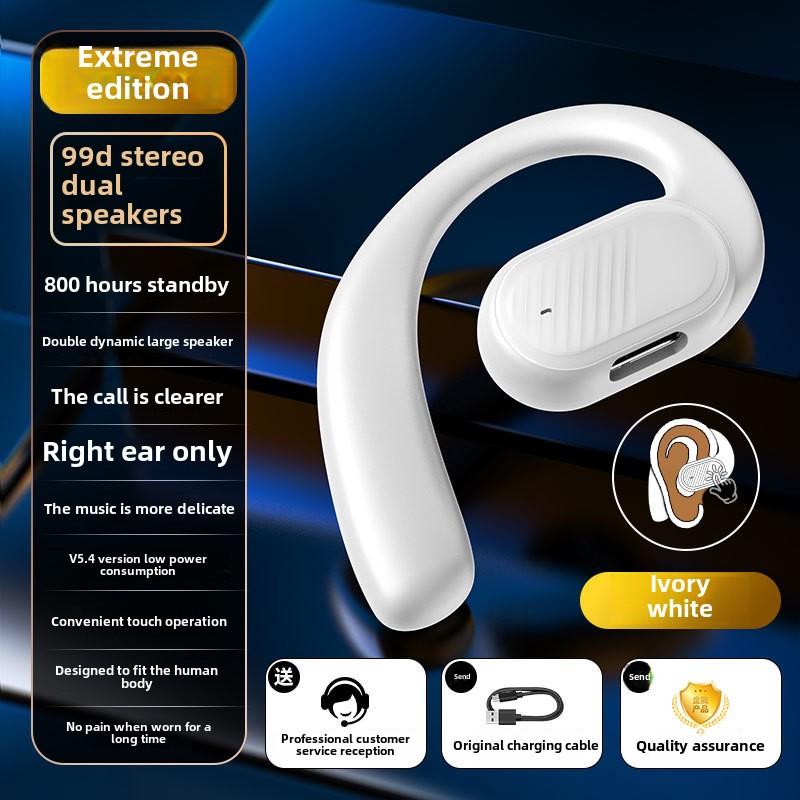 

Одиночные открытые наушники OWS для слепых ушей, прозрачные механические воздушные деловые висячие наушники Bluetooth с ультрадолгим сроком службы белый