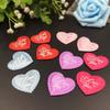 100pcs Fabric Multicolor Love You Heart Dia 3.5x2.5cm Wedding Party Confetti Table Decoration Birthday Party Decorative Supplies