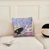 Cartoon Angel Black and White Cat cushion cover Pillow Cover Decoration Room Home Sofa living Office Car Nordic Simplicity