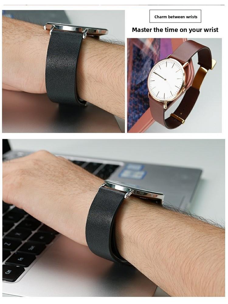 Ultra-thin cowhide watchband 18 20 22mm Quick release Genuine Leather Watch strap for Tissot Casio Longines Rossini Omega Mido