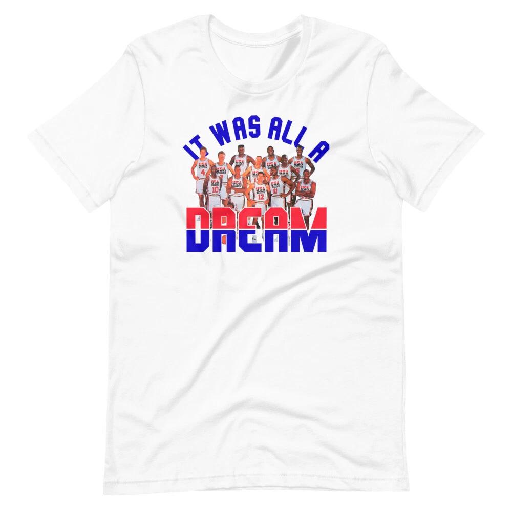 DREAM TEAM 92 Basketball USA Graphic Tee Shirt Unisex 100% Cotton T-shirt Mens Tees Top S