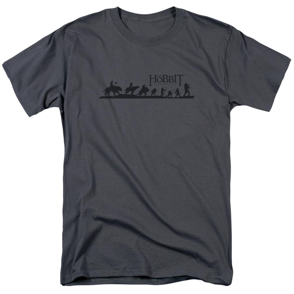 The Hobbit Marching T Shirt Mens Licensed Fantasy Movie Tee Charcoal S