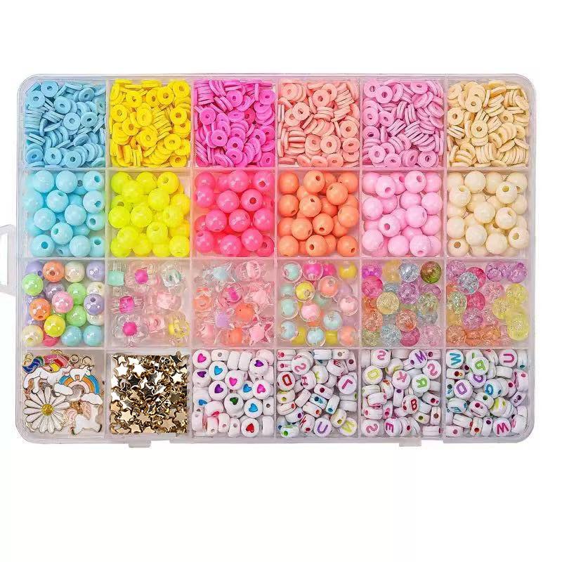 Jewelry Bead Making Kit Acrylic Plastic Materials Creative Crafts Children Gift