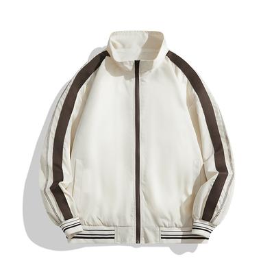 Frühlings- und Herbstjacke für Herren Koreanische Version Lässiges Vielseitiges Oberteil Pärchen Gleiche Stehkragen Sportlicher Trendjacke