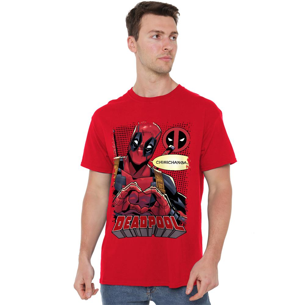 Deadpool Mens Chimichanga Heart T-Shirt