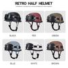 Germany Imported Helmet DOT German World War II Vintage Steel Helmets Motorcycle Half Helmet Leather Half Cover Locomotive