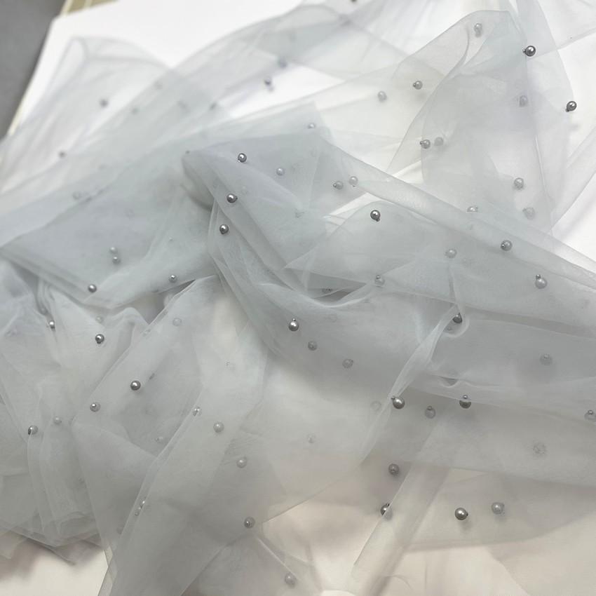 

1 метр/лот 150 см шириной Ультраширокий жемчужный прозрачный фон аранжированная сетка расширенная жемчужная фата ткань для свадебного платья 1Meter*150cm wide белый