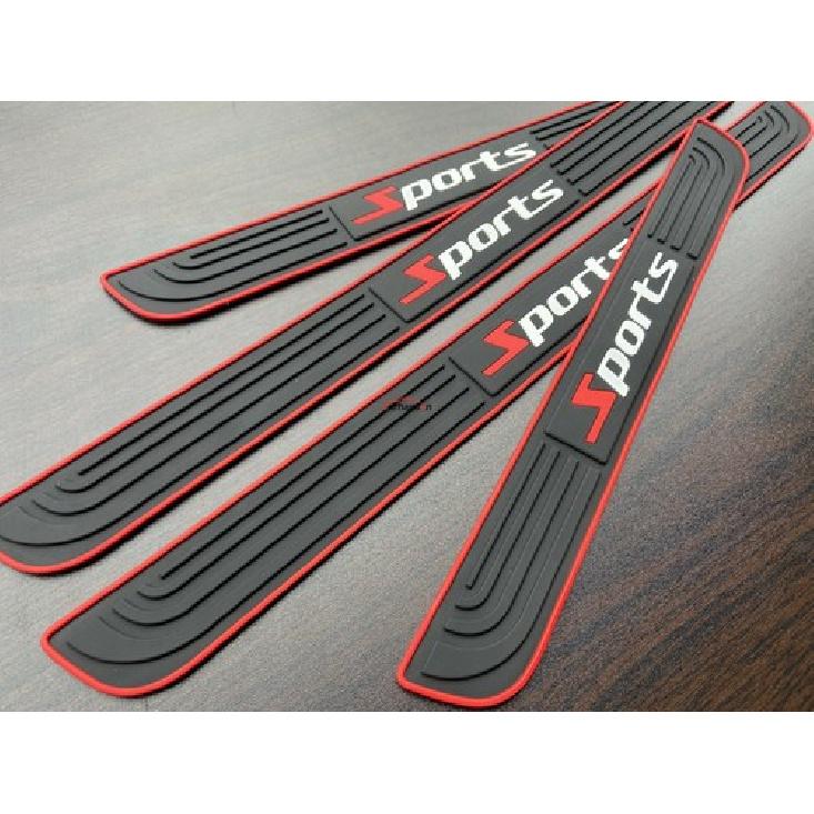 Auto Accessories Rubber Door Sill Strip Protector Scuff Plate Guards Car Sticker