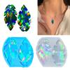 Holographic Leaf Earrings Silicone Mold Ear Drops Crystal Epoxy Resin Mould DIY Ear Rings Jewelry Making Tools for Party