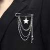 Modern Chain Lapel Pin Ornament Statement Style Badge Chain Pendant Brooches