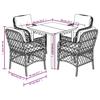 VidaXL Ensemble à Manger de Jardin avec Coussins 5 pcs, Table et Chaises de Patio, Meubles d'Extérieur Terrasse, Moderne, 3212118