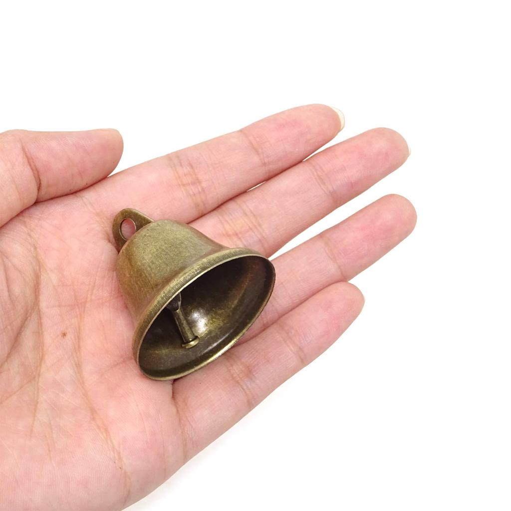 10pcs Vintage Bronze Jingle Bells Dog Potty Training Making Wind Chimes for Festival Party Making Wind Christmas Decoration 38mm