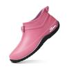 Women's Waterproof Non-Slip Short Rain Boots - Thick-Soled, Dirt-Resistant, Low-Cut, Soft-Sole Rubber Shoes for Kitchen and Outdoor Use.